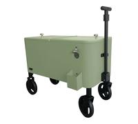 AXI Retro Cooler Vert | Réfrigérateur de boissons mobile pour l’extérieur / le jardin | Glacière 76 litre
