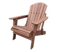 AXI Rosalie Chaise Adirondack en Bois, Couleur Café | Transat / Chaise longue / Assise de jardin / 100 % Bois de Pruche pour 1 Personne, avec Accoudoirs et Dossier Haut | 75,5 x 86,5 x 85 cm