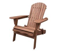 AXI Rosalie Chaise Adirondack en Bois, Couleur Café | Transat/Chaise Longue/Assise de Jardin / 100% Bois de Pruche pour 1 Personne, avec Accoudoirs et Dossier Haut | 75,5 x 86,5 x 85 cm