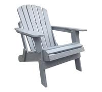 AXI Rosalie Chaise Adirondack en Bois, Couleur Grise | Transat / Chaise longue / Assise de jardin / 100 % Bois de Pruche pour 1 Personne, avec Accoudoirs et Dossier Haut | 75,5 x 86,5 x 85 cm