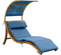 Chaise Longue Salina Avec Parasol Bleu