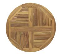 AXI Sari Plateau Tournant en Bois de teck, Rond, Ø 80 cm | Assiette de service idéal pour les boissons, les gâteaux et les accessoires