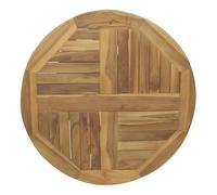 Axi Sari Plateau Tournant En Bois De Teck, Rond, Ø 80 Cm | Assiette De Service Idéal Pour Les Boissons, Les Gâteaux Et Les Accessoires