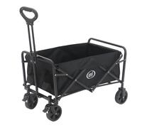 AXI SB120 Chariot de Plage Pliable Noir | Chariot de Transport avec Housse, Poche Intérieure et Porte-Boissons - Roues en caoutchouc PP | Capacité : 60 l