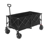 AXI SB141 Chariot de Plage Pliable Vert | Chariot de Transport avec Barre de Traction, Sangle & Porte-Boissons Inclus, Capacité 180 L