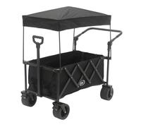 AXI SB221 Chariot de Plage Pliable avec Toit Noir | Chariot de Transport avec Barre de Traction et de Poussée, Sangle, Housse et