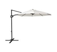 Axi Solea Parasol Déporté Rond Ø 300 Cm, Anthracite/Beige | Parasol De Jardin / Terrasse, Toile Anti-Uv, Indice Upf 30+ | Pied En Croix Et Housse De Protection Inclus | Inclinabl, Pivotant À 360°