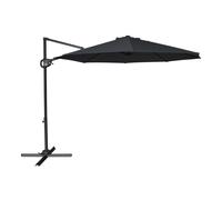 Axi Solea Parasol Déporté Rond Ø 300 Cm, Anthracite/Gris | Parasol De Jardin / Terrasse, Toile Anti-Uv, Indice Upf 30+ | Pied En Croix Et Housse De Protection Inclus | Inclinabl, Pivotant À 360°