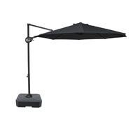 Axi Solea Parasol Déporté Rond avec Pied de Parasol, Ø 300 Cm, Antracite/Gris| Parasol De Jardin / Terrasse, Toile Anti-Uv, Indice Upf 30+ | Housse De Protection Inclus
