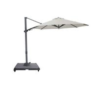 AXI Solis Parasol Déporté Rond avec Pied de Parasol, Ø 300 Cm, Anthracite/Beige | Pour Le Jardin / Terrasse Avec Armature Thermolaquée | Housse De Protection Inclus