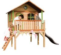AXI Sophie Maison Enfant avec Toboggan Gris | Aire de Jeux pour l'extérieur en marron & Vert | Maisonnette / Cabane de Jeu en Bois