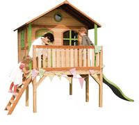 AXI Sophie Maison Enfant avec Toboggan Vert clair | Aire de Jeux pour l'extérieur en marron & Vert | Maisonnette / Cabane de Jeu en Bois
