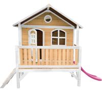 AXI Stef Maison Enfant avec Toboggan ROSE | Aire de Jeux pour l'extérieur en marron & Blanc | Maisonnette / Cabane de Jeu en Bois