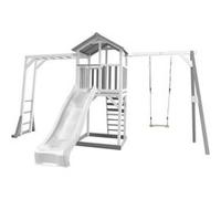 Axi Structure De Jeu Beach Tower Blanc Gris Avec Cadre D'escalade 1 Balancoire Et Toboggan Blanc
