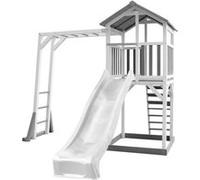 AXI Structure de jeu Beach Tower Blanc Gris avec cadre escalade et toboggan Blanc Gris G