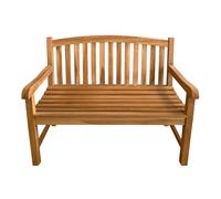 AXI Suki Banc de Jardin en Bois de Teck - Brun | Assise avec Accoudoirs et Dossier - Pour 2 Personnes| Pour Parc / Terrasse | 120 x 63 x 95 cm