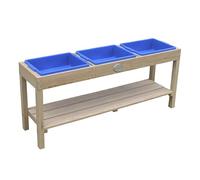 AXI table à sable et eau en bois | Table d'activité avec 3 récipients et une étagère | 124 x 50 cm