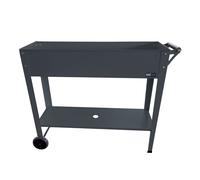 AXI Table de Culture en Métal, Anthracite avec Roulettes et Etagère | Jardinière Surélevée sur Pieds pour Jardin / Balcon / Terrasse | 100 x 30 x 80 cm