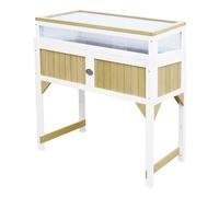 Axi Table De Jardinage Interieur Et Exterieur Polycarbonate Bois Marron Blanc