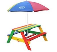 AXI Table Picnic NICK Multicolore avec parasol Multicolore 98x95x49cm Bleu G
