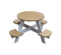 AXI UFO Table Picnic Round marron/blanc