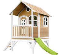 AXI Tom Maison Enfant avec Toboggan Vert clair | Aire de Jeux pour l'extérieur en marron & Blanc | Maisonnette / Cabane de Jeu en Bois