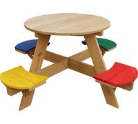 Table pique-nique ronde en bois enfant - Ufo