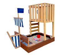 AXI Vicky Aire de Jeux en Bois / Aire de jeux extérieur, bac à sable, cuisine de jeu et tableau noir | Jeux en Bois Extérieur