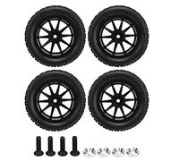 AXI31594 2BL Lot de 4 pneus de voiture RC 1/16 avec 10 rayons pour voiture à télécommande 1/16"