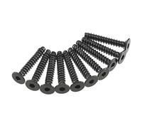 Axial Axa468 Robinet Douille hexagonale à tête Plate Vis (10 pièces), 3 x 18 mm, Noir
