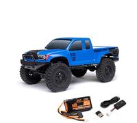 Axial Camion RC 1/24 SCX24 Base Camp 4x4 Rock Crawler Brossé RTR (tout le nécessaire pour courir est inclus) - Bleu, AXI-1219T2