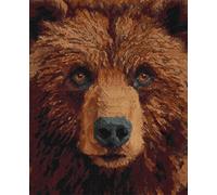 AxiangziK Animal Diy Création De Tapis Et Canvas Portrait D'Ours Kits De Crochet Diy，Kit De Broderie，Set De Tapis À Loquet Pour Débutants，Travaux D'Aiguille Et Décoration D'Intérieur. 21x29in
