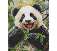 AxiangziK Animal Diy Kit Crochet Debutant Complet Portrait De Panda Kits De Crochets Pour Tapis，Bricolage Pours Famille Et Amis，Broderie，Point De Croix，Loisirs Créatifs，Cadeaux 39x55in