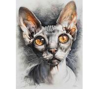 AxiangziK Animal Diy Tapis Kit Crochet Debutant Chat Nu Aquarelle Kits De Crochets Pour Tapis，Bricolage Pours Famille Et Amis，Broderie，Point De Croix，Loisirs Créatifs，Cadeaux 23x35in