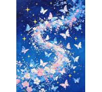 AxiangziK DIY Cross Stitch Kit Papillon d'anime 11CT 40x50cm