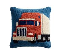 AxiangziK Latch Hook Cushion Kits for Adults,camion de pompiers de dessin animé,Latch Hook Pillow Case Kits Embroidery,DIY Needlework Pillow Cover Cushion Making,17x17in