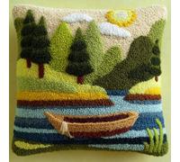 AxiangziK Loquet Crochet Complet Housse de Coussin,Forêt de paysage naturel