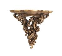 AXIKALB Chandelier Moyen Ancien Baroque Décoration Murale Étagère Sculpté Fleur Bougie Table Style Européen Salon Nostalgique Résine Support