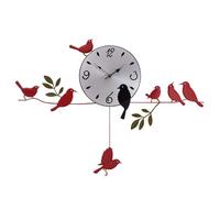 AXIKALB Horloge murale en fer pour salon - Montre à quartz silencieuse - Décoration de la maison ou de la chambre à coucher