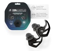 AXIL X30i Bouchons d'oreille à réduction du bruit - Noir - Mode auditif Protection auditive pour concerts, événements en direct, tir, sport - Embouts réutilisables en mousse et silicone de 25 dB avec