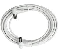 Axing antenne Câble de raccordement [1x antenne mâle 75 Ω - 1x antenne femelle 75 Ω] 10.00 m 85 dB blanc