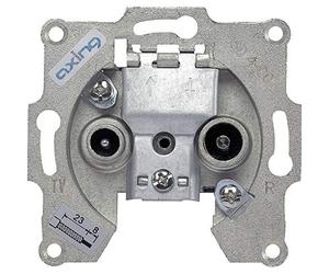 Axing BSD 4-00 Prise terminale d'antenne murale coax câble tv 2 raccordements (TV/R)