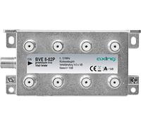 Axing BVE 8-02P Répartiteur BK 8 Voies pour télévision par câble multimédia numérique 5-1218 MHz Connecteur F en métal