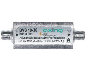 Axing BVS 10-30 miniature amplificateur 30 dB télé-alimentation 12 V (47-862 MHz)