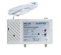 Axing Amplificateur domestique BVS 2-65 – 25 dB pour câble TV/TNT (85-862 MHz, retour 5-65 MHz)