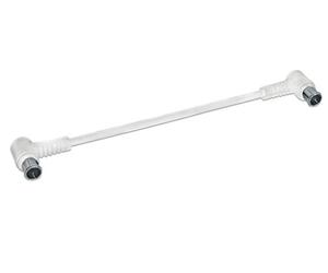 Axing SAK02102 F-Quickfix Câble coaxial avec fiche F coudée Blanc 20 cm
