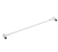 Axing sak04102 F-Quickfix Câble Patch 40 cm Câble coaxial avec fiche F coudée Blanc