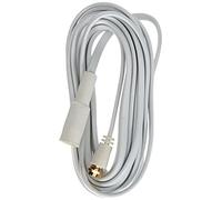 Axing SFK 500-02 câble coaxial plat 5 m par satellite ou terrestre raccords F, blanc