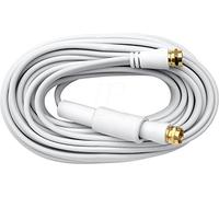 Axing SFK 750-02 câble coaxial plat 7,5 m par satellite ou terrestre raccords F, blanc