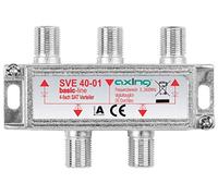 Axing SVE 40-01 Répartiteurs 4 voies Sat Splitter 5-2400 MHz y compris terrestre, avec passage CC